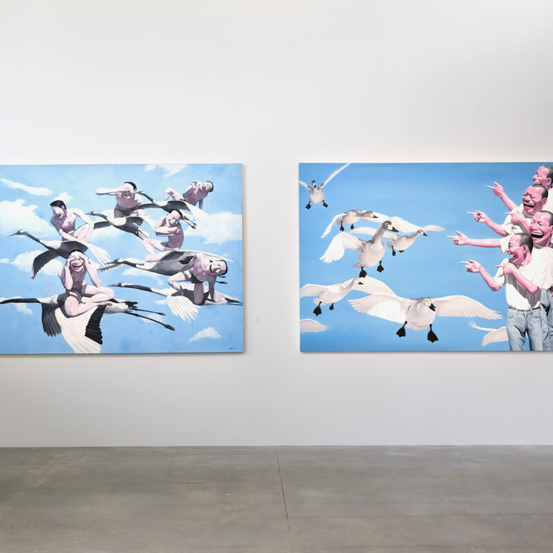 yue minjun 画集 Yue Minjun | Birds of Peace (2009) | Available for Sale | Artsy